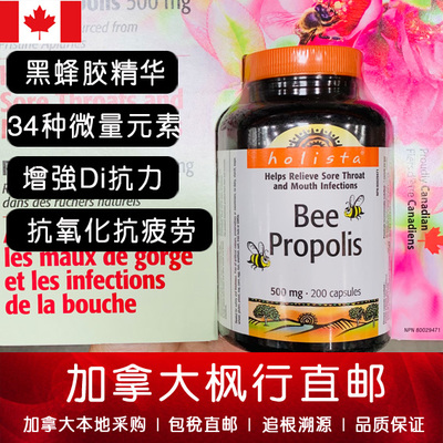 加拿大直邮黑蜂胶holista200粒
