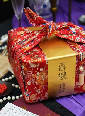 中秋结婚国风提花风吕敷包装布便当包裹布礼盒甜品包袱巾