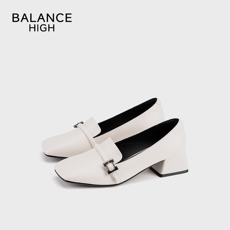 HIGHBALANCE/668856新款2025春款时尚百搭方头低跟单鞋B