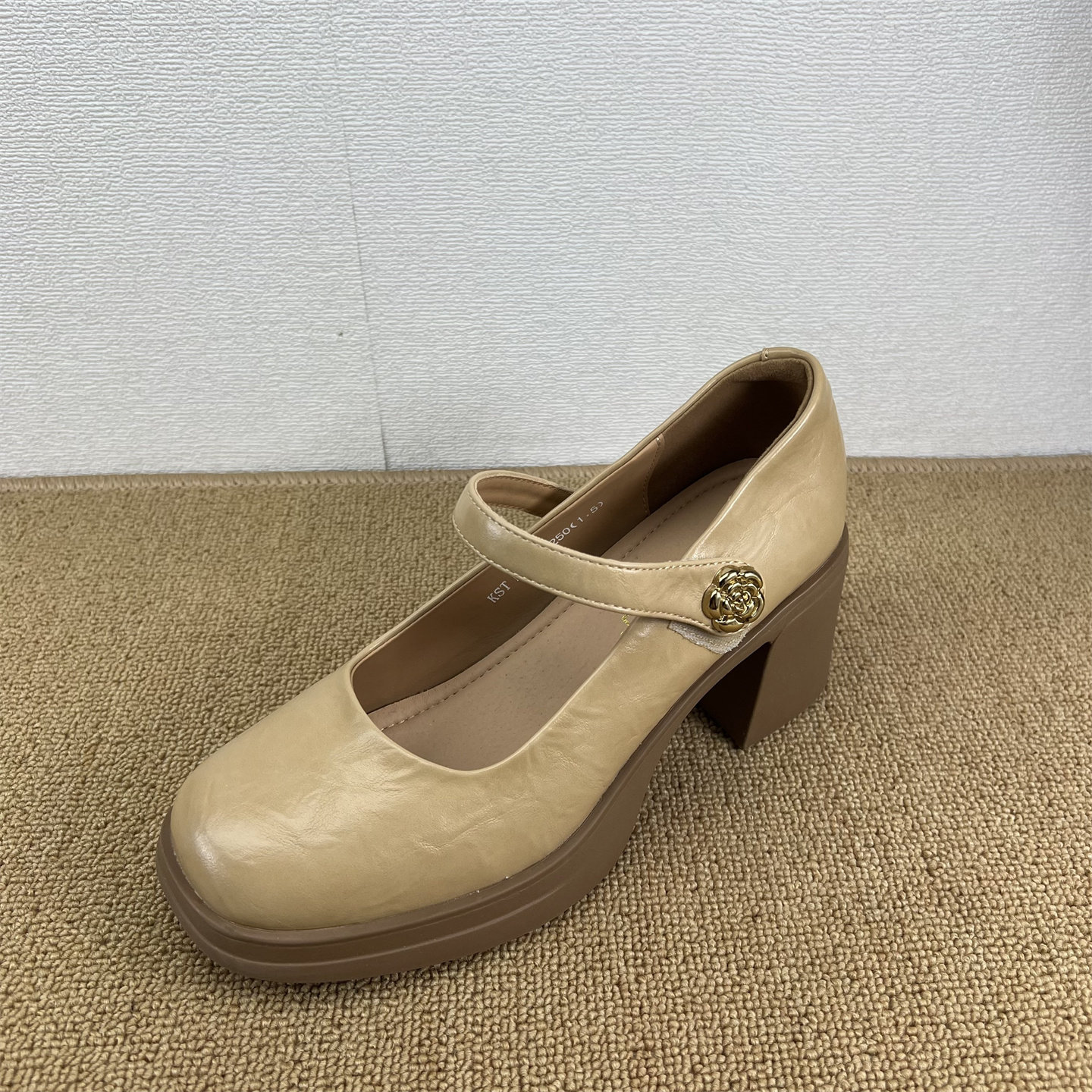 学院风真皮厚底粗跟玛丽珍女鞋