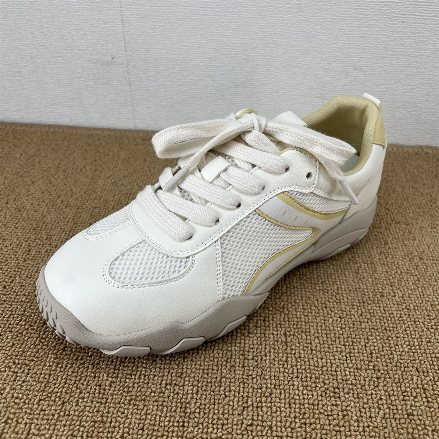 真皮网面透气德训鞋新款休闲运动鞋轻便小白鞋低跟交叉绑带厚底鞋,女鞋,德训鞋,淘宝优惠券,粉丝福利购,淘宝优惠卷