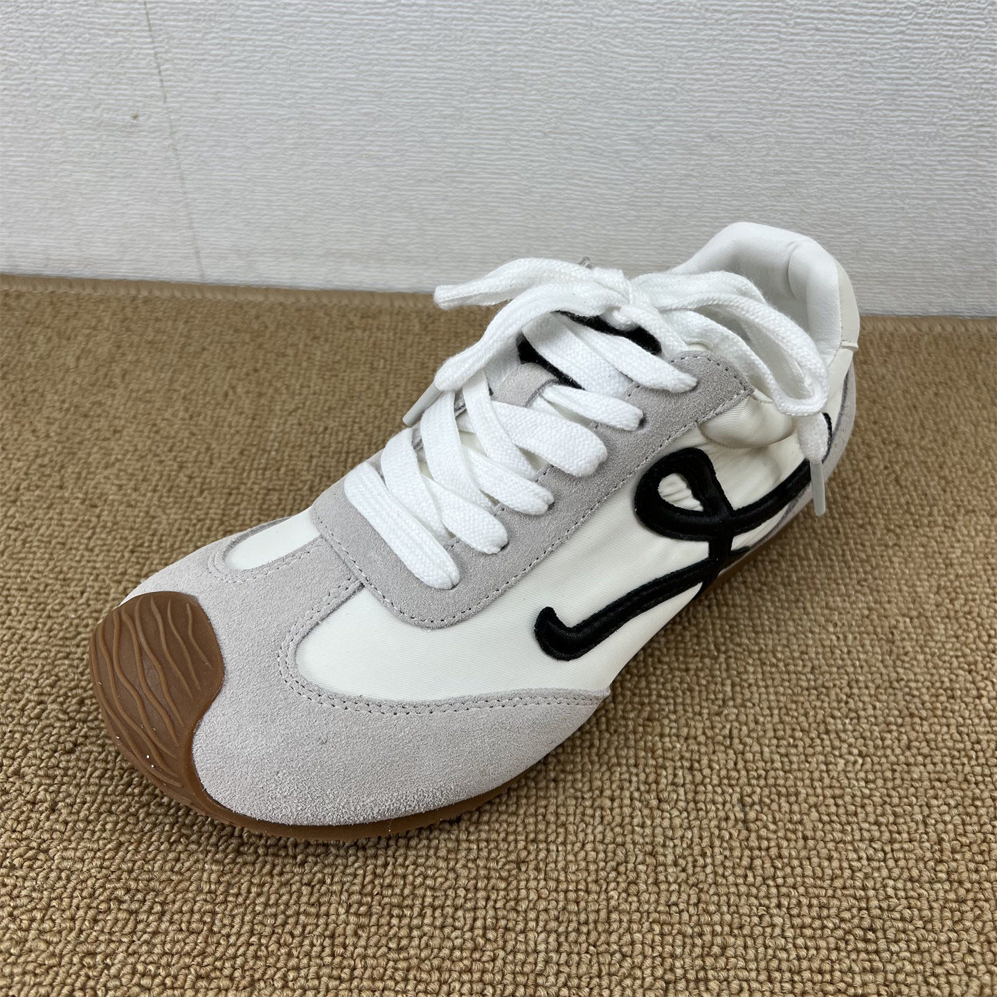 真皮复古拼色德训鞋女真皮百搭系带休闲运动鞋白色交叉绑带内增高,女鞋,德训鞋,淘宝优惠券,粉丝福利购,淘宝优惠卷