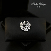 个性 设计感小天鹅胸针高端精致时尚 女士西服别针银色领针配饰5689