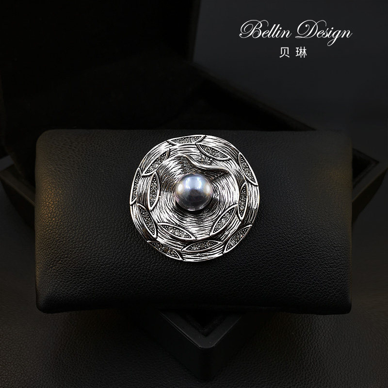 精致复古风圆形胸针女高档西装配饰大衣胸花个性设计感配饰品5223,饰品/流行首饰/时尚饰品新,胸针,淘宝优惠券,粉丝福利购,淘宝优惠卷