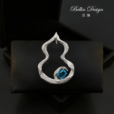 《福禄揽月》葫芦胸针