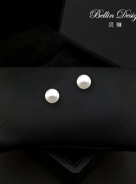 小珍珠胸针高端女精致淡水领针v领口衬衣防走光扣配饰品3879