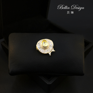 饰防走光扣5232 贝琳设计感小帽子胸针高档女轻奢配饰品别针固定装