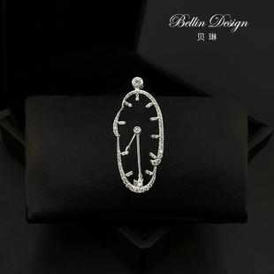 抽象时钟职场西服配饰男女西装领针时尚个性毛衣胸花开衫别针5887