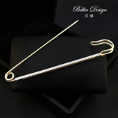 饰披肩扣配饰品毛衣胸花扣针3638 大别针固定衣服装 简约款 大号开衫