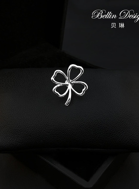 幸运四叶草小胸针徽章可爱日系防走光扣针固定领针高档配饰品3626