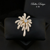 饰毛衣别针固定衣服开衫 高档精致大衣胸针配饰西装 装 百搭胸花3782