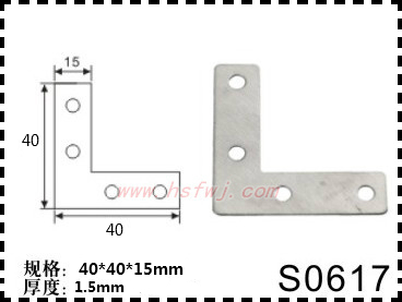 【不锈钢角码】、家具紧固件、L码连接件40X40X15MMX1.5厚