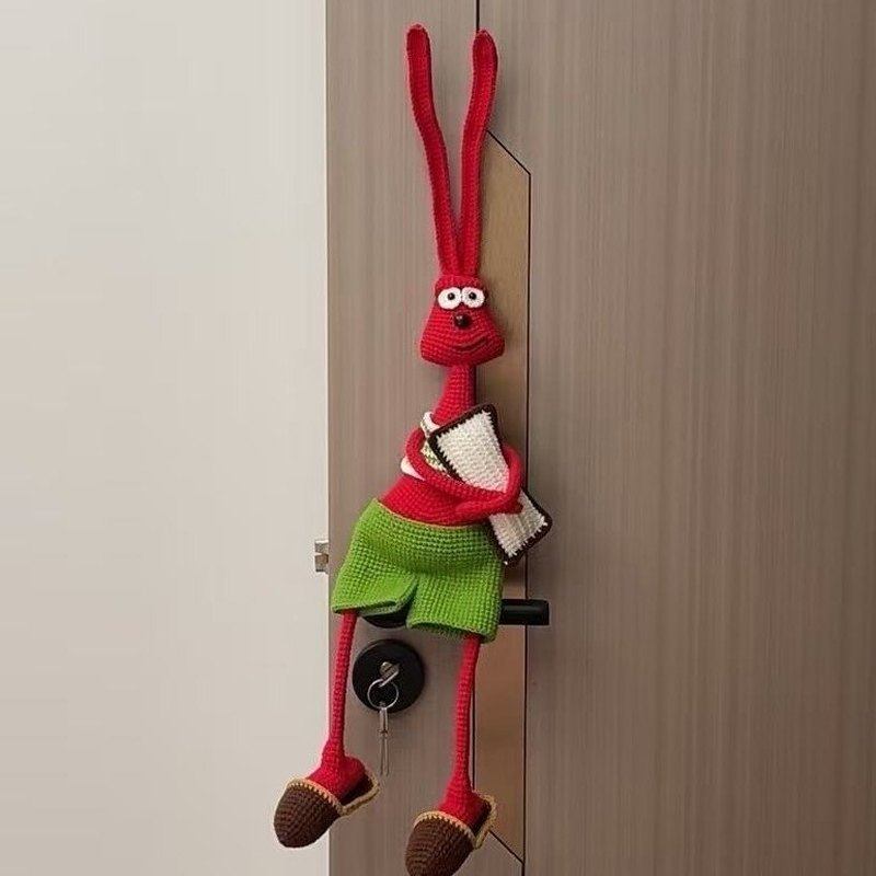 卡通起床气兔子长耳兔玩偶手工diy毛线钩织材料包送朋友礼物摆件,服饰配件/皮带/帽子/围巾,DIY编织材料包,淘宝优惠券,粉丝福利购,淘宝优惠卷