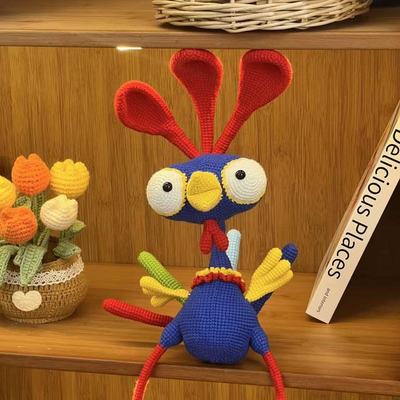 搞怪大眼鸡玩偶摆件手工毛线diy材料包钩织儿童丑萌玩具小众礼物