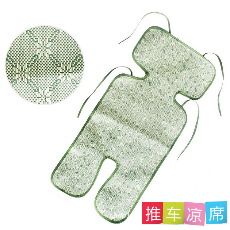 超值特惠单层薄款 婴儿推车凉席席子童车亚麻草席 伞车凉垫藤席