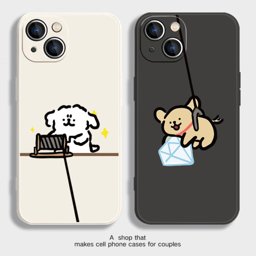 情侣款手机壳任意机型黄金矿工一男一女适用苹果16好玩15plus华为iphone17promax硅胶13全包14防摔12卡通可爱