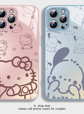 HelloKitty情侣手机壳适用iphone16promax华为mate60小米15pro卡通Pura70个性nova14红米K80荣耀400300Turbo3