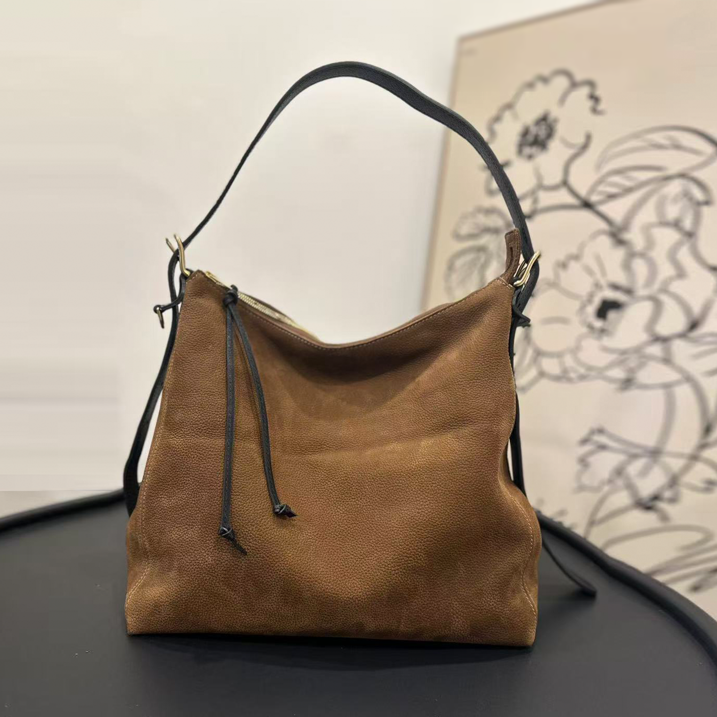 格林头层植鞣牛皮hobo流浪包大容量腋下单肩斜挎包秋冬慵懒托特女,箱包皮具/热销女包/男包,通用款女包,淘宝优惠券,粉丝福利购,淘宝优惠卷