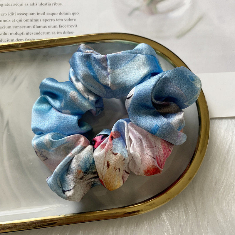 100%桑蚕丝真丝发圈女