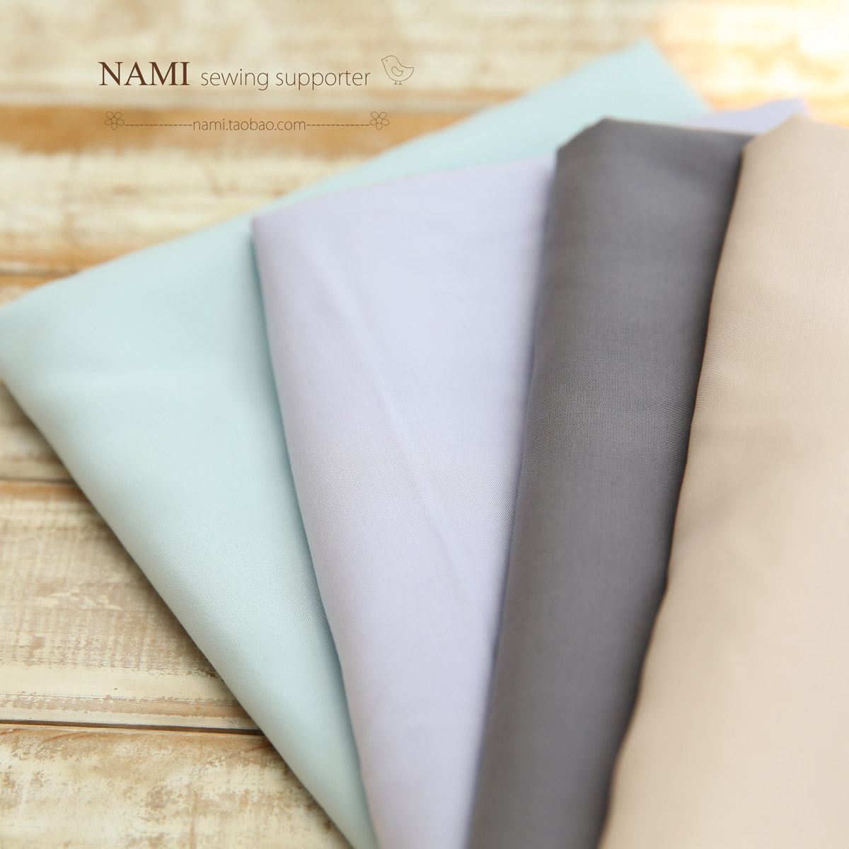 奈美日本进口薄棉糖果色布料