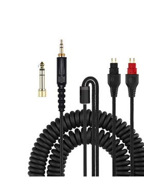 森海HD580 HD58X适用HD600 HD650耳机音频线 HD565弹簧连接升级线