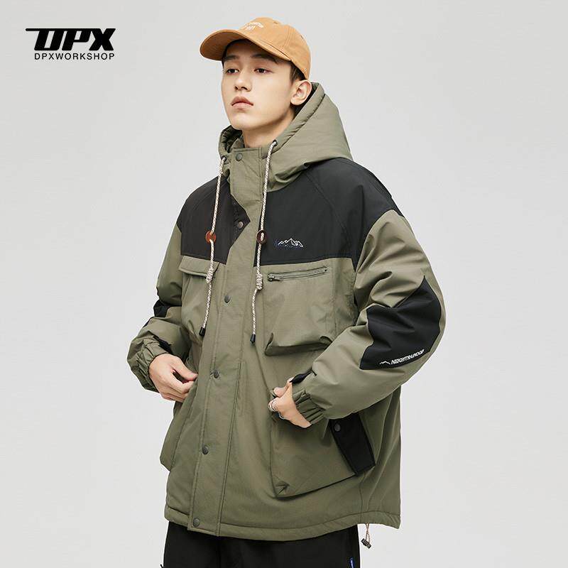 2025冬季新款大码羽绒服男冲锋加厚保暖羽绒衣短款防寒服外套上衣