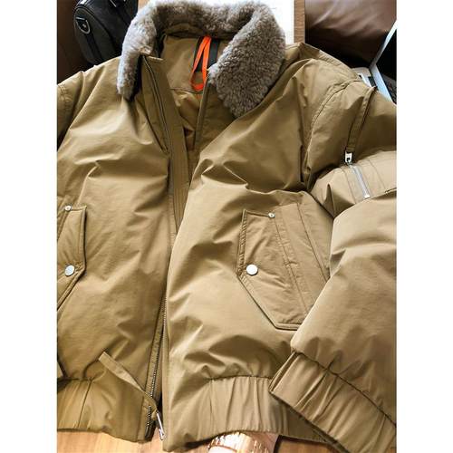 可拆卸毛领加厚85鸭绒B15飞行员工装羽绒服男士冬季新款保暖外套