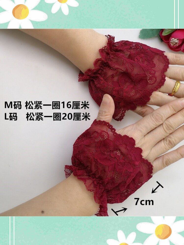 HUI XINTANG LACE CUFFS VERSATILE SWEATER SWEATER SWEATER UNDERNEATH WOMENS FAKE SLEEVES SHORT CUT-OUT THIN WRIST SLEEVES