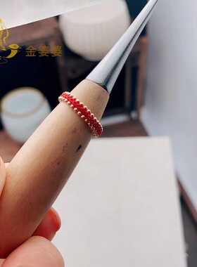 本命年戒指蜡线手工包金超细