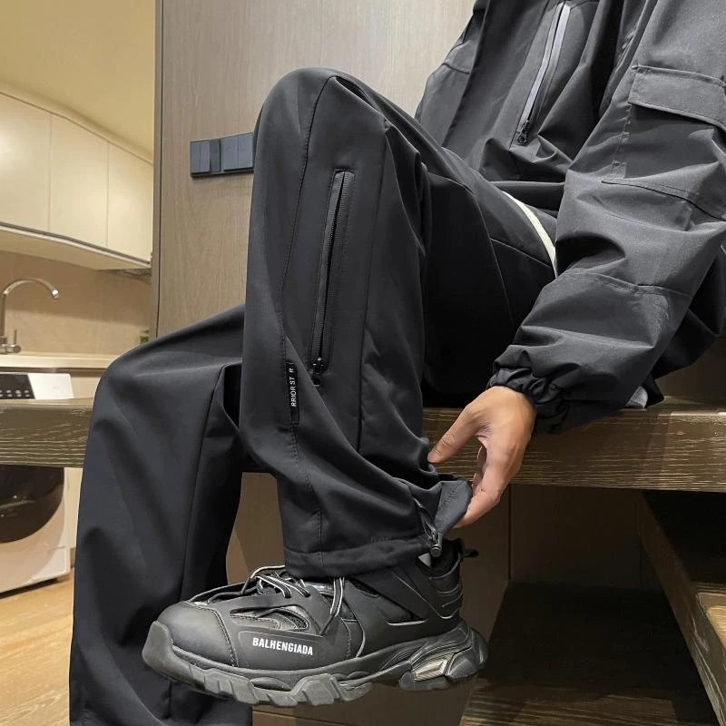 男童防水冲锋加绒裤秋冬加厚纯色户外裤子大童儿童装保暖长裤子潮