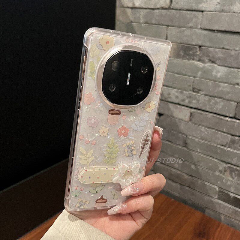 【高级感】贝壳纹花草波点小花星星适用华为matex6手机壳可折叠外壳X7/X6翻盖防摔x3/X5女款OPPOfindN6两件套
