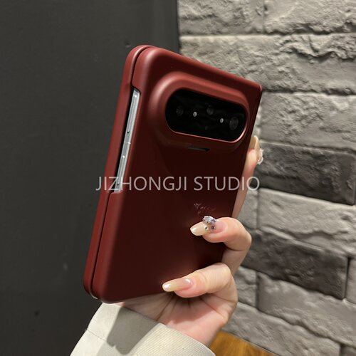 樱桃紫色适用华为阔折叠手机壳