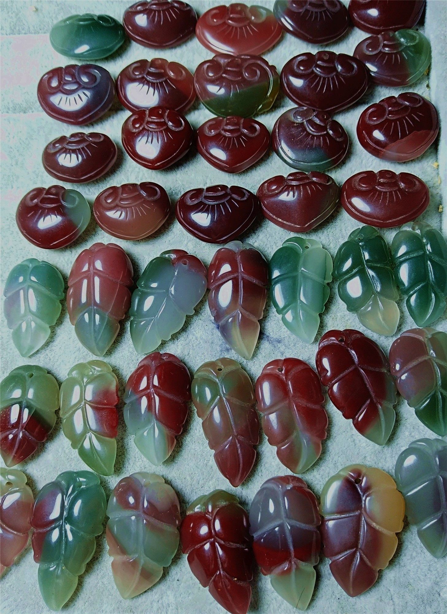 天然盐源玛瑙紫绿玛瑙树叶如意玉吊坠 送精美礼品盒 女款正品包邮