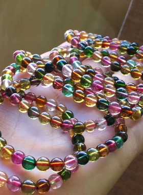 天然巴西招财旺夫礼品碧玺手链