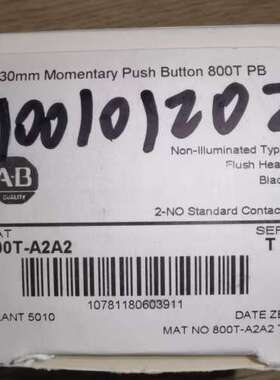 售前咨询800T-A2A2 30mm 800T PB黑色按钮 2常开接触点AB bulleti