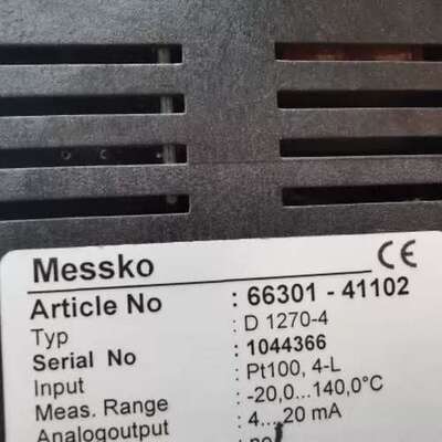 售前咨询D1270-4 MESSKO MR 66301-41102 PT100，4-L -20.0-140.0
