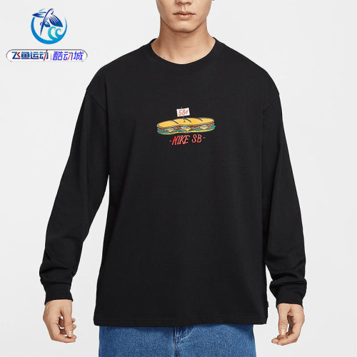 耐克Nike男子刺绣LOGO长袖T恤