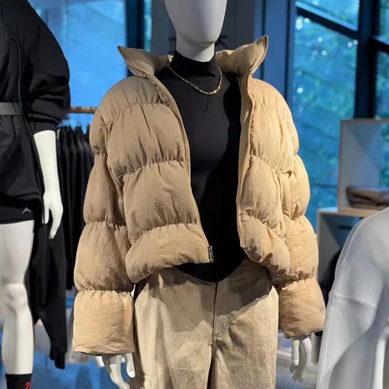 立领运动休闲保暖夹克棉服女子