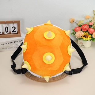 30cm中号马里奥乌龟壳毛绒背包库巴火龙儿子双肩包儿童背包带吊牌