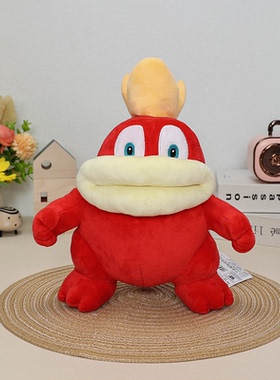 马里奥9寸红色火焰加邦毛绒公仔库巴胖子路易基布偶玩具
