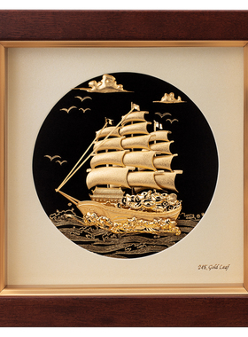 画框摆件纯金24K3D立体浮雕