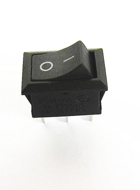 黑色船形开关 2档3脚 KCD1-101-3P 开孔15*21MM 6A250VAC翘板开关