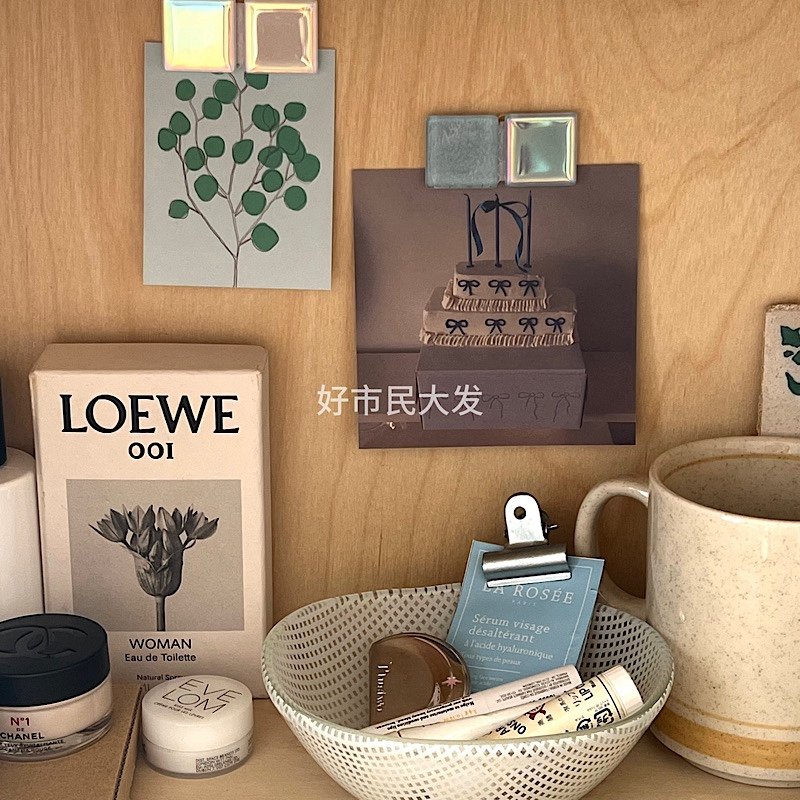 好市民大发 创意彩色马赛克拼接墙面卡片海报免打孔强力贴纸新款