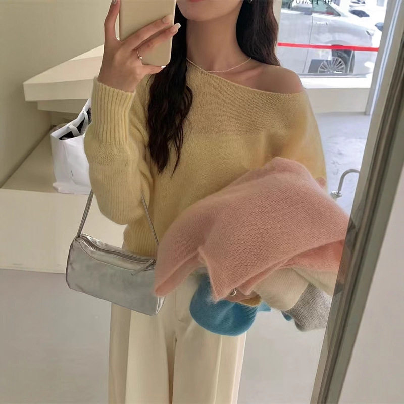 HEART柔美奶黄色！羊毛衫一毛衣