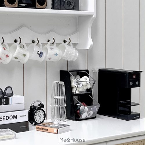 玩具】胶囊架/咖啡收纳置物框架 6分blythe娃屋迷你微缩模型