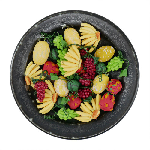 香蕉葡萄/水果12分bjdob11gsc盲盒娃屋摆件迷你模型食玩粘土50052