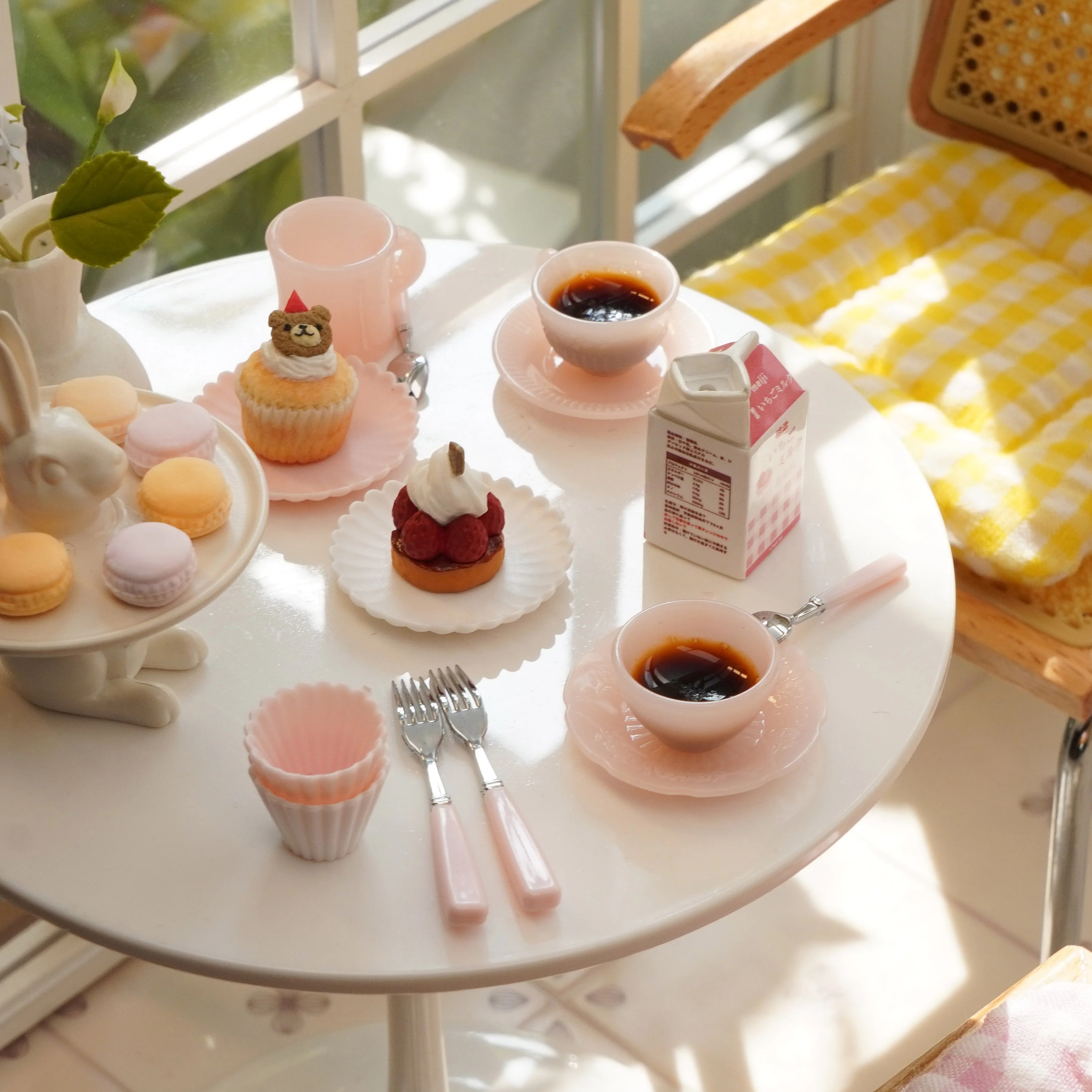4款杯碟/咖啡杯/8件套/6分迷你模型Blythebjdob11娃屋62021