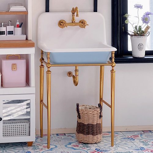 豆卞部屋微缩模型洗手池台盆