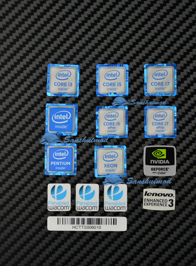 电脑性能标识 Intel酷睿六代CPU i3 i5 i7 标贴 显卡贴纸机箱LOGO