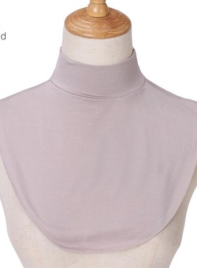 百搭黑色假领子迪拜旅游用品莫代尔围脖空调女保护颈椎透气薄款